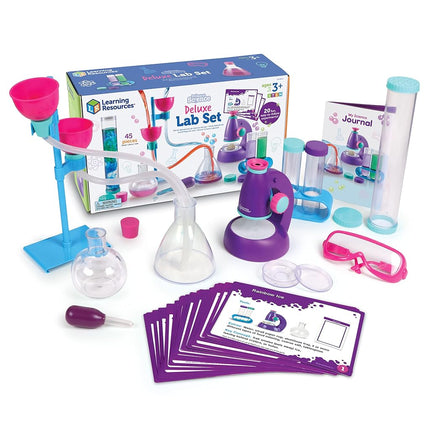 Learning Resources Primary Science Deluxe Lab Set, 45 Pieces, Ages 3+, Science Kits for Kids, Experiments for Kids, stem Toys for Kids, Sensory Tube, STEM Toys, Microscope for Kids