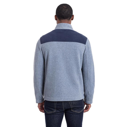 Tommy Hilfiger Men's Classic Zip Front Polar Fleece Jacket, Navy/ Light Grey, 4X
