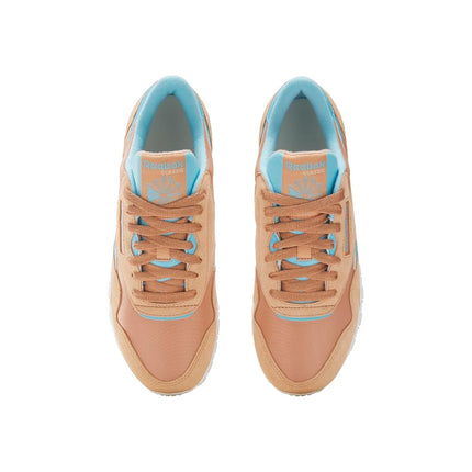 Baskets mode Reebok CL Nylon MH pour femme, coloris argile/bleu digital/craie, taille 4 UK