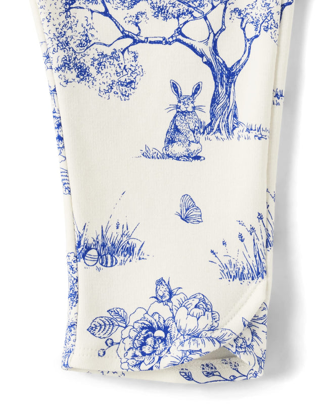 Gymboree Girls' and Toddler Capri Leggings, Cream Bunny Scene, 10