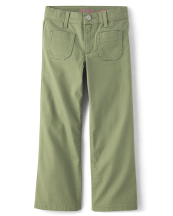The Children's Place Girls' Patch Pocket Wide Leg 