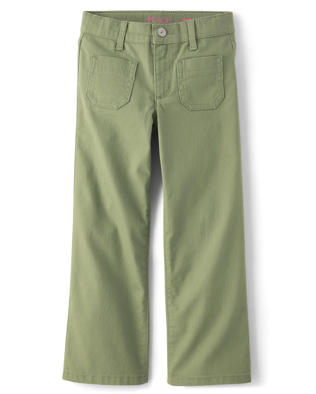 The Children's Place Girls' Patch Pocket Wide Leg 