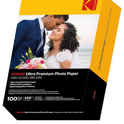 Kodak Ultra Photo Paper 4 x 6 Glossy (NOT for Dock Printers) 100 Count 74 lb - 280 GSM
