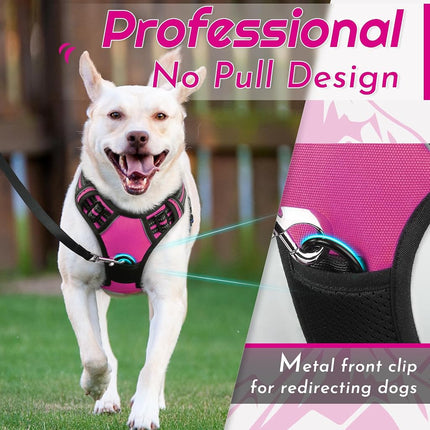 Eagloo Dog Harness Medium, No Pull Adjustable Vest with 2 Lead Clips