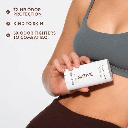 Native Deodorant Contains Naturally Derived Ingredients, 72 Hour Odor Control | Deodorant for Women and Men, Aluminum Free with Baking Soda, Coconut Oil and Shea Butter | Lavender & Rose, 2-Pack