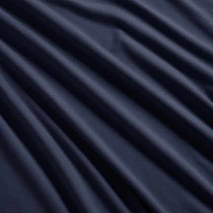 Queen Flannel Fitted Sheet Only with Full Elastic & Built in Corner Sheet Straps to Prevent Shifting - Soft & Breathable Flannel Bottom Sheet, Queen, Navy Blue