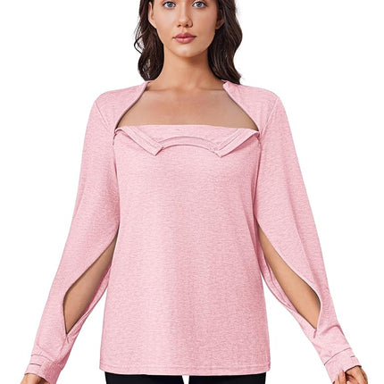 Deyeek Chemo Port Shirts for Women Dialysis Sweats