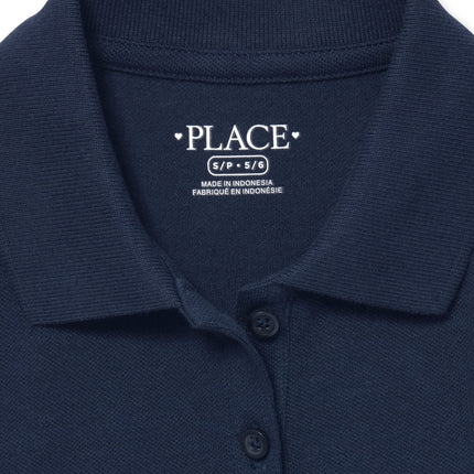The Children's Place Girls' Long Sleeve Pique Polo