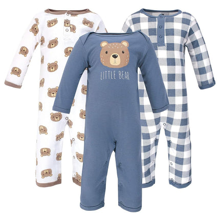 Grenouillères bébé Hudson Baby, lot de 3, motif Petit ours, 0-3 mois (3M)