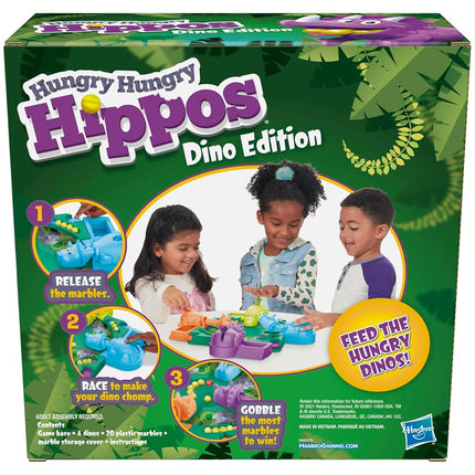 Hasbro Gaming Hungry Hungry Hippos Dino Edition Board Game, Pre-School Game for Ages 4 and Up; for 2 to 4 Players (Amazon Exclusive)
