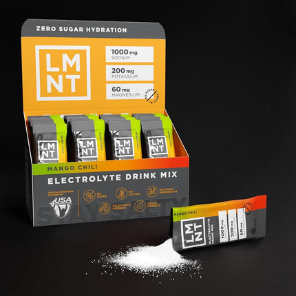 LMNT Zero Sugar Electrolytes - Mango Chilli Salt | Drink Mix | 30 Count