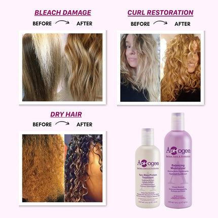 Aphogee Serious Hair Care Double Bundle (Balancing Moisturizer and Twostep Protein Treatment).