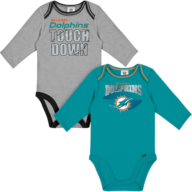 Gerber NFL Baby Boys' 2 Pack Long Sleeve Bodysuit,