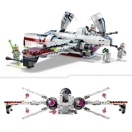 LEGO Star Wars ARC-170 Starfighter Building Toy for 9+ Year Old Boys & Girls, Vehicle Set with 3 Minifigures, Plus an R4-P44 Droid Figure, Buildable Kids Toy for Revenge of The Sith Fans 75402