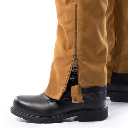 Wrangler Riggs Workwear Men's Insulated Duck Bibs, Duck Brown, Large