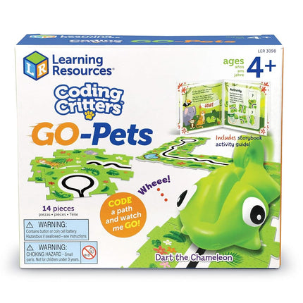 Learning Resources Coding Critters Go Pets Dart the Chameleon, Screen-Free Early Coding Toy For Kids, Interactive STEM Coding Pet, Ages 4+