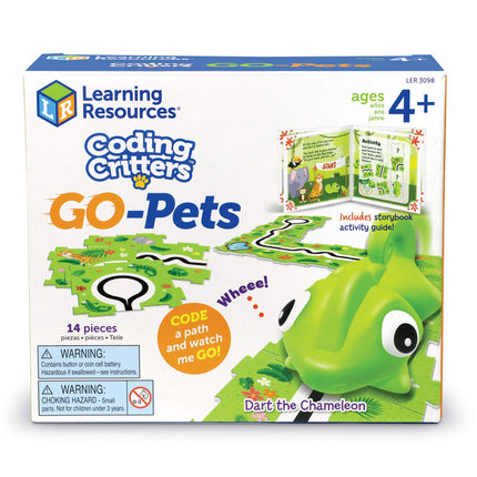 Learning Resources Coding Critters Go Pets Dart the Chameleon, Screen-Free Early Coding Toy For Kids, Interactive STEM Coding Pet, Ages 4+