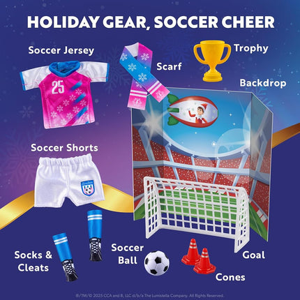 The Elf on the Shelf Polar Props North Pole Pitch Kit - 11-in-1 Elf Props and Accessories for Easy Sporty Football Elf Scenes - Scout Elf Not Included