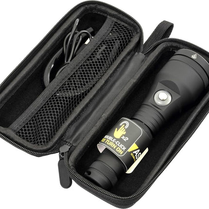 Cressi Astra 1200 Torch Black - High Luminosity Rechargeable LED Underwater Torch 1200 Lumen Waterproof IPX8 100m, Unisex Black and Compact for Diving, Fishing, Aquatic Explorations