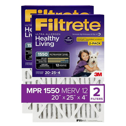 Filtrete 20x25x4(SlimFit), AC Furnace Air Filter, 
