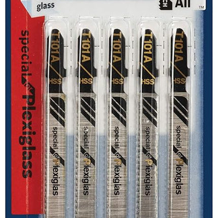 Bosch T101A 5 pieces 4 In. 14 TPI Special For Plexiglas T-Shank Jig Saw Blades