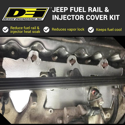 Design Engineering 010378 Fuel Rail and Injector Cover Kit for Jeep (1997-2004, 4.0L Engine)