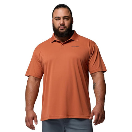 Columbia Men's Utilizer Polo, Teak Brown, Large