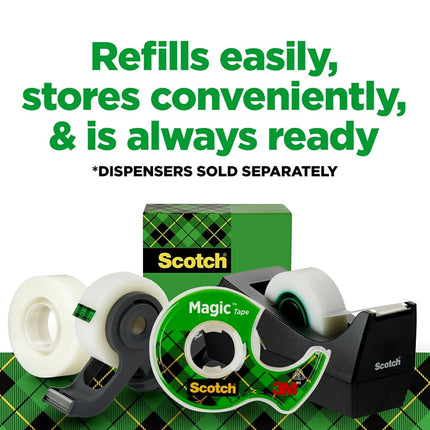 Scotch Magic Tape, 3/4 x 1000 Inches, 6-Count Package (810K6)