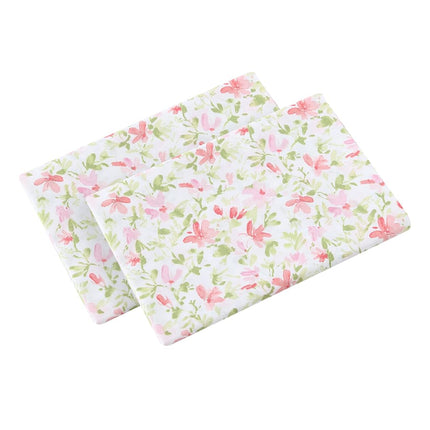 Laura Ashley - Standard Pillowcase Set, Breathable Percale Cotton Bedding, Crisp & Cool Home Decor (Norella Pink, 2 Piece)