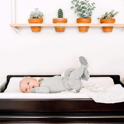 Housse de matelas à langer Burt's Bees Baby en tricot éponge biologique, gris chiné