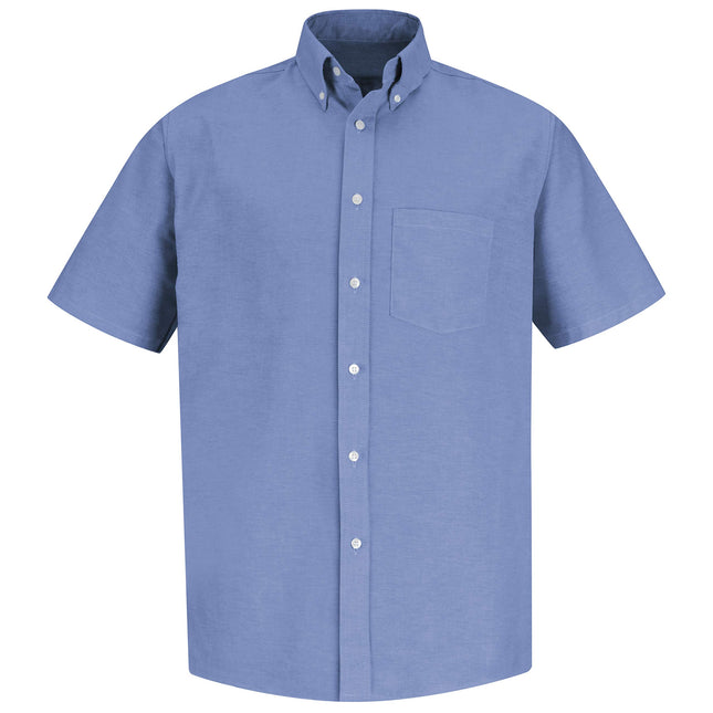Chemise habillée Red Kap Oxford pour homme, manches courtes - - X-Large bleu clair