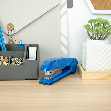 Bostitch Office Ascend 3 in 1 Stapler, 20 Sheet Capacity, Integrated Remover & Staple Storage, 420 Staples Included, Lightweight, Blue