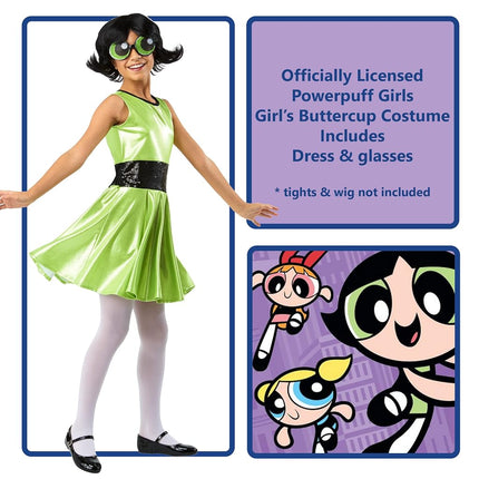 Rubie's Girl's Powerpuff Girls Buttercup Costume, As Shown, Small