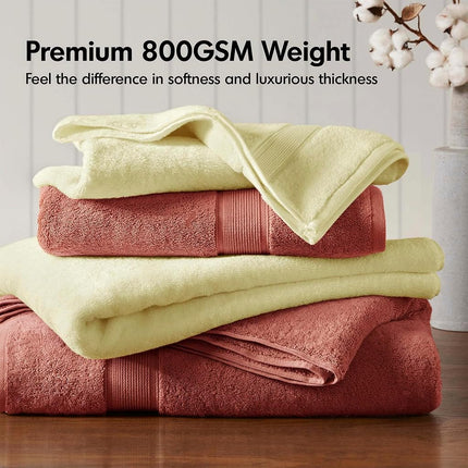 Madison Park SIGNATURE MPS73-195 800GSM 100% Cotton 8 Piece Towel Set Coral See Below