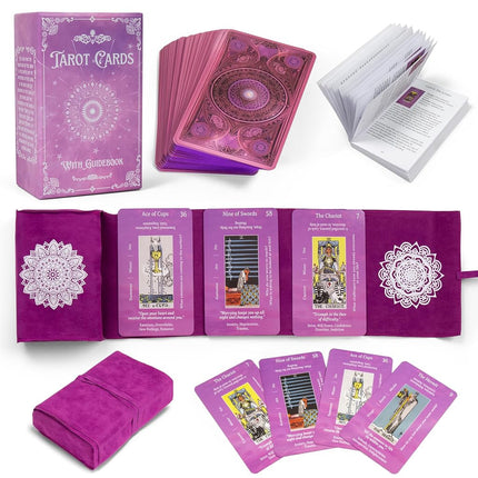 Tarot Cards with Guidebook & Pouch | 78 Oracle Div