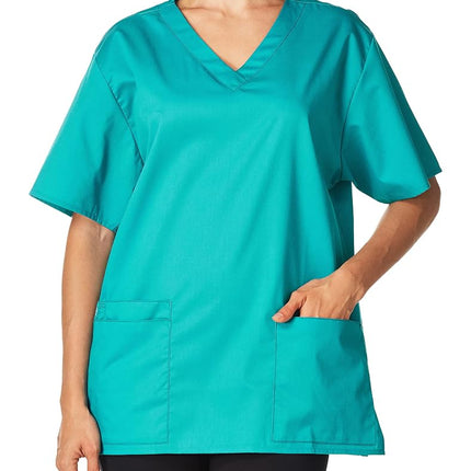 WonderWink Women's Plus-Size Wonderwork V-Neck Scr