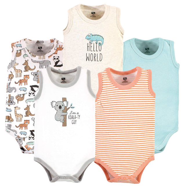 Hudson Baby Unisex Baby Cotton Sleeveless Bodysuit