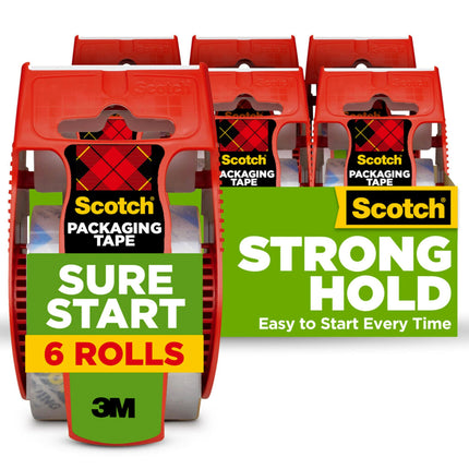 Scotch Sure Start Shipping Packaging Tape, 1.88" x
