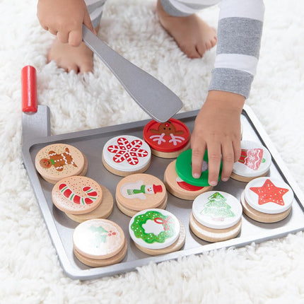 MaMeMi WOODEN SLICE AND BAKE CHRISTMAS COOKIE SET