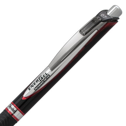 Pentel EnerGel PRO Permanent Gel Pen, Medium Line, Red Ink, BLP77BP2B (Pack of 2)