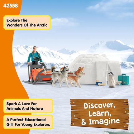 Schleich Wild Life - 19Pc Antarctic Expedition Playset - Kids 3+ | 42558
