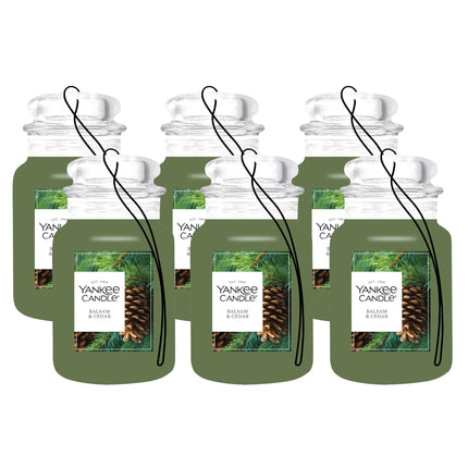 Yankee Candle Paper Car Jar, Balsam & Cedar (Pack 