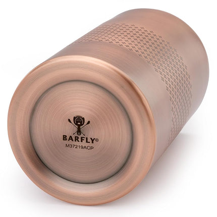Barfly Double Wall Diamond Lattice Mixing Tin, Antique Copper