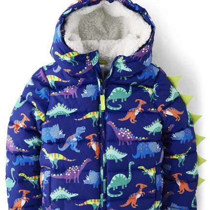 Gymboree Boys' and Toddler Puffer Jacket, London Blue, 5T