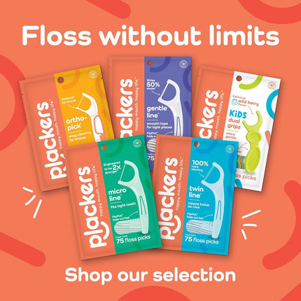 Plackers Micro Mint Dental Floss Picks, 150 Count, Pack of 4