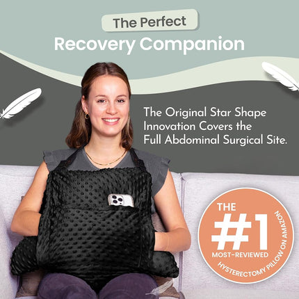 MOYOAMA 2 Pcs Hysterectomy Pillow Set - Incl 1 Gel Pack for Soothing Relief - Hysterectomy Recovery Must Haves After C Section,Post Surgery Pillow,Abdominal Surgery Recovery Pillow,Hysterectomy Gifts