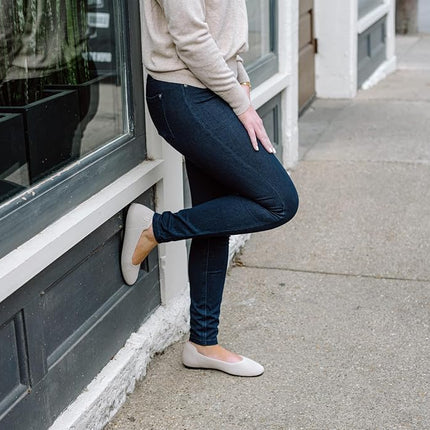 Legging en jean classique No Nonsense pour femme, Jegging pour femme avec de vraies poches arrière, Jean extensible taille haute, Denim foncé, 2X
