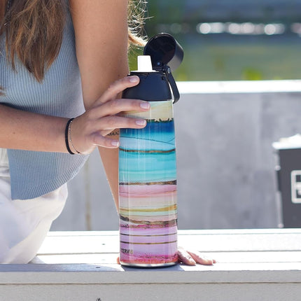 Bouteille d'eau Tervis Venture NFL San Francisco 49ers - Gobelet isotherme à triple paroi "Full Speed", garde les boissons froides et chaudes, 769 ml, acier inoxydable
