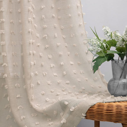 KOUFALL Taupe Small Window Curtain for Bathroom,Bo