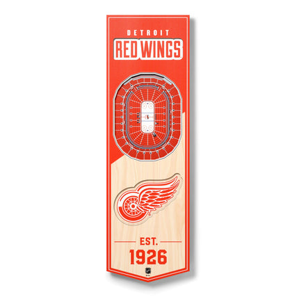 YouTheFan NHL Detroit Red Wings 3D Stadium 6x19 Ba